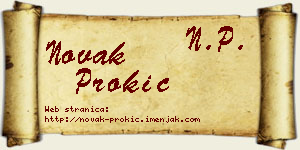 Novak Prokić vizit kartica